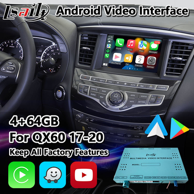 Interface d'Android Carplay de navigation de Lsailt GPS pour Infiniti QX60 2017-2020