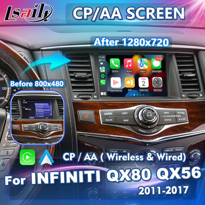 Écran automatique sans fil de pouce HD d'Android Carplay 8 pour Infiniti QX80 QX56 2011-2017