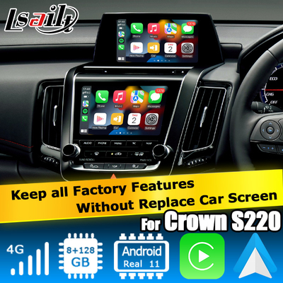 Toyota Crown S220 Android multimédia carplay sans fil Android auto alimenté par Qualcomm 8+128GB